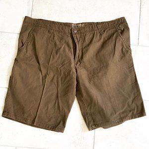 Iron Co. Cargo Shorts Mens Casual Brown 5 Pockets Cotton Flat Front 42 X 11"